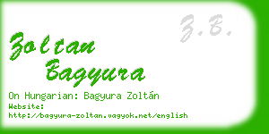 zoltan bagyura business card